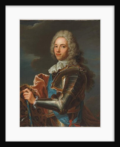 Portrait of the Duc de Broglie, in sash of the Order of Sainte Esprit, with baton of a Marshal of France by Hyacinthe (circle of) Rigaud