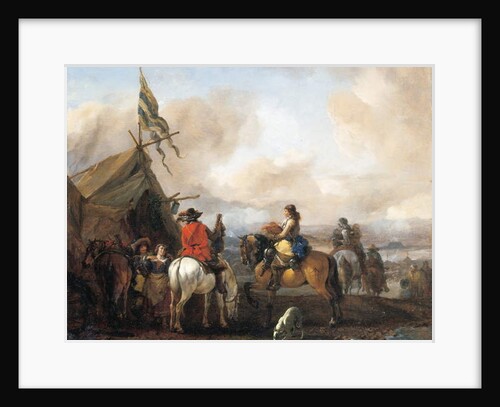 A military encampment with cavaliers by Philips Wouwermans or Wouwerman