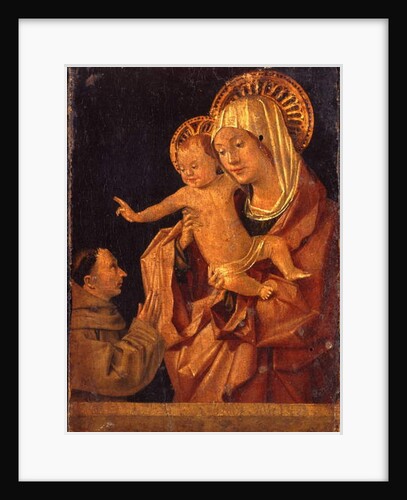 The Madonna and Child with a Franciscan monk in adoration by Antonello da Messina