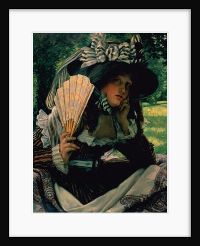 Girl with a fan, c.1870-71 by James Jacques Joseph Tissot