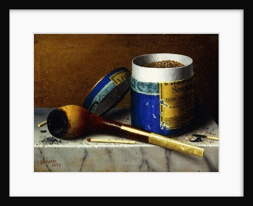 Tobacco and Pipe, 1877 by William Michael Harnett