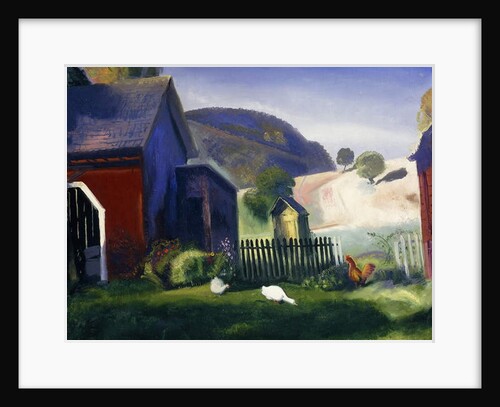 Barnyard and Chickens, 1924 by George Wesley Bellows