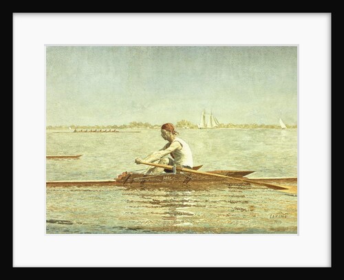 John Biglin in a Single Scull, 1873 by Thomas Cowperthwait Eakins