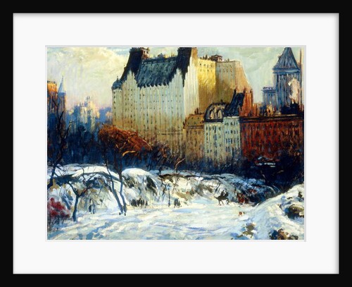 A View of the Plaza from Central Park by Arthur Clifton Goodwin