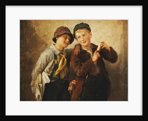 Two Boys with Harmonica by Karl Witkowski