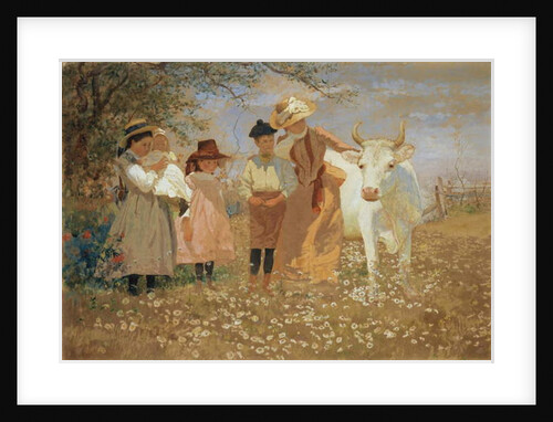 Family Group with Cow, c.1888 by Louis Comfort Tiffany