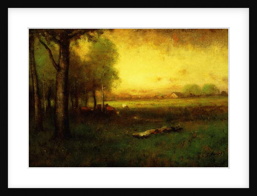Cows Grazing at Sunset by George Snr. Inness