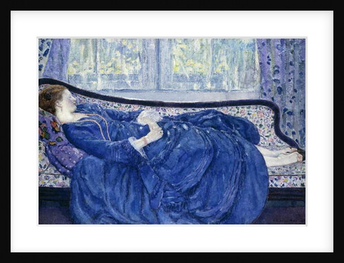 Girl in Blue, 1917 by Frederick Carl Frieseke