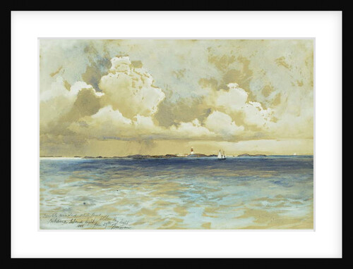 Bahama Island Light, 1883 by Thomas Moran