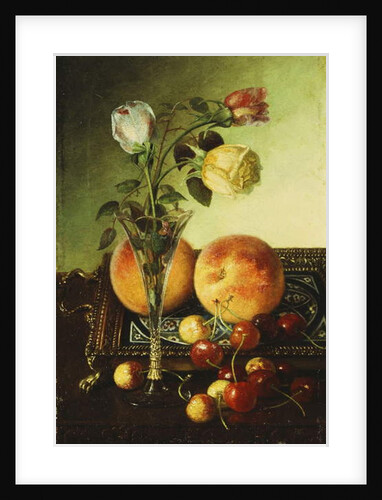 Roses, Peaches and Cherries, 1891 by Robert Spear Dunning