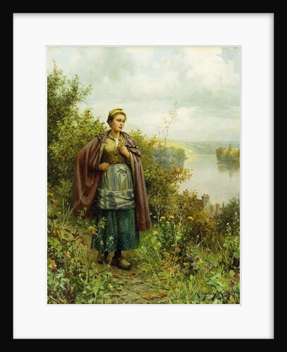 An Autumn Stroll by Daniel Ridgway Knight