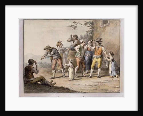 Neopolitans gesturing to a Deaf Mute Person; Gesti Mutoloparlanti Napolitani, 1815 by Saviero Xavier della Gatta