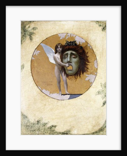 A Putto with a Mask by Jean Leon Gerome