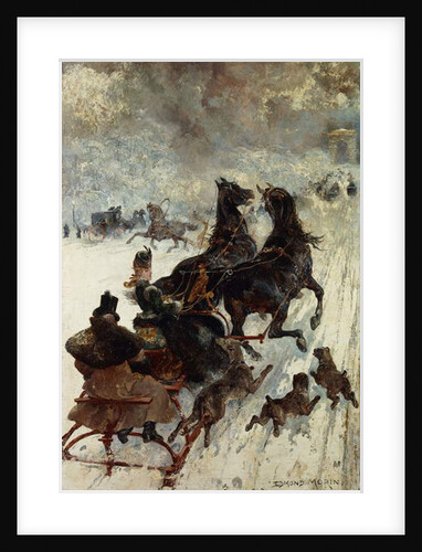 The Sled Race, 1877 by Edmond Morin