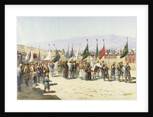 Shakhsei-Vakhsei, Religious Procession of Muslims by Richard Karlovich Zommer