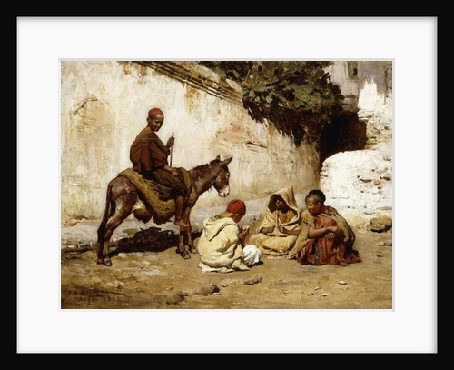 Arab Children playing Cards, 1873 by Frederick Arthur Bridgman