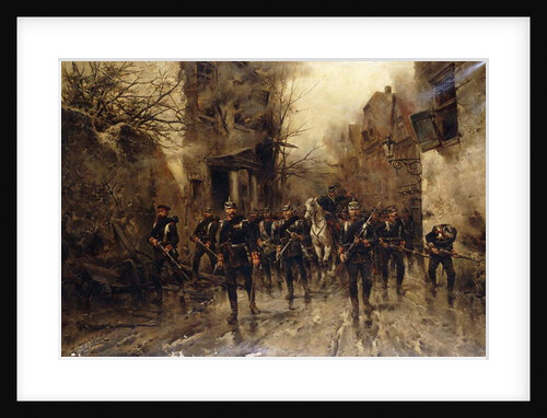 The Second Imperial Prussian Footguard Entering Paris by Hermanus Willem Koekkoek