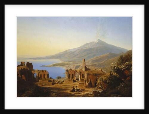 Teatro Greco, Taormina, with Etna beyond, 1852 by Karl Robert Kummer