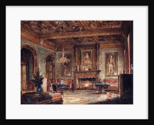 The Salon at the Chateau de Marchais, 1852 by Francois Edme Ricois