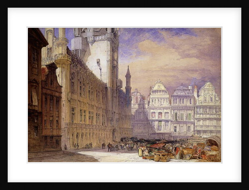 The Hotel de Ville, Brussels, 1856 by William Callow