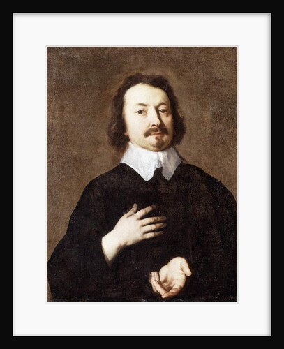 Portrait of a Gentleman, half-length, in black with a white collar by Peter Lely