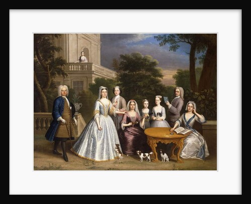 Group Portrait of a Family, in the Grounds of a Country House by Benjamin Ferrers