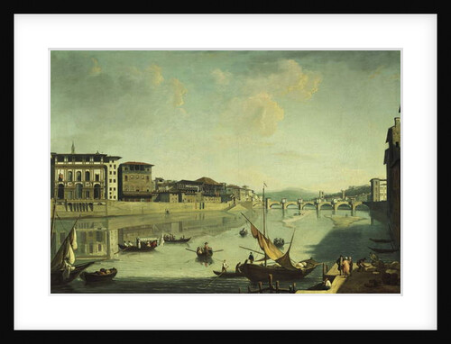A View of the Arno with the Ponte alle Gracie, Florence by Thomas Patch