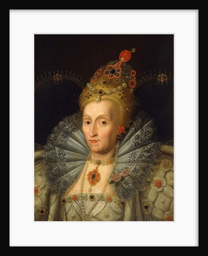 Portrait of Queen Elizabeth I, bust length by Marcus the Younger Gheeraerts