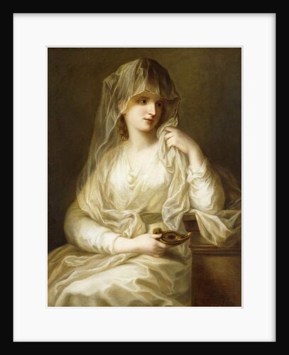 Tuccia, the Vestial Virgin, three quarter length, holding a lamp by Angelica Kauffman