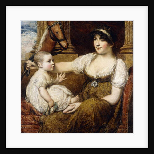 A Mother Holding a Hobbyhorse, Playing with her Child by Daniel Gardner