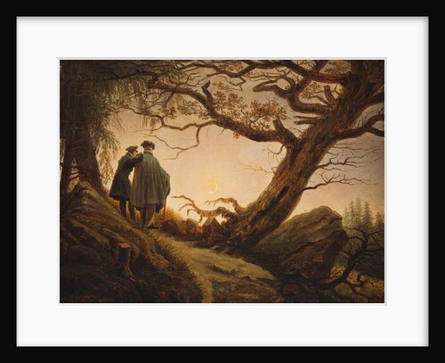 Two Men Contemplating the Moon, 1825-1830 by Caspar David Friedrich