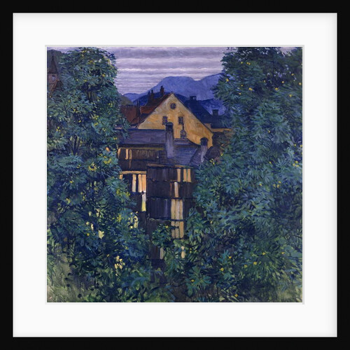 Overview of Payerbach, in the background the Rax; Durchblick durch Payerbach,im Hintergrund die Rax, c.1912-1913 by Koloman Moser