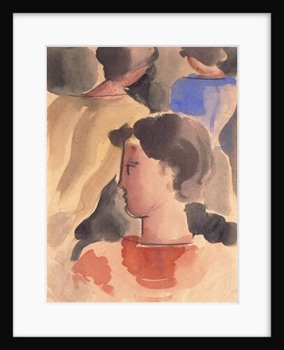 Group with red boy; Gruppe mit rotem knaben, 1931 by Oskar Schlemmer