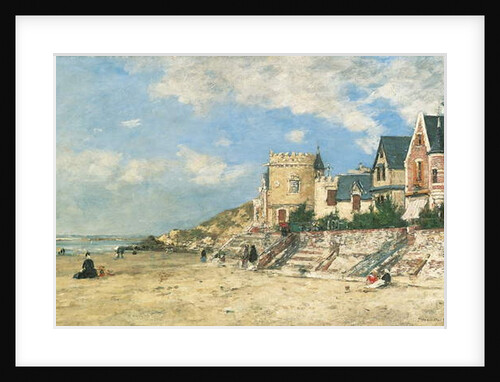 Malakoff Tower and the Shore at Trouville; La Tour Malakoff et le Rivage a Trouville, 1877 by Eugene Louis Boudin