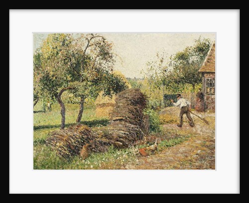 Court of the Mother Lucien, Eragny; La Cour de la Mere Lucien, Eragny, 1895 by Camille Pissarro