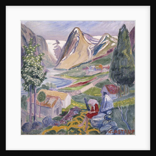 Kari at Sunde; Kari paa Sunde by Nikolai Astrup