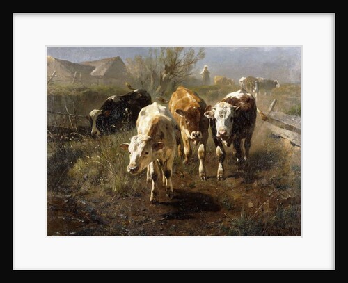 Gang zur Tranke, 1888 by Anton Braith