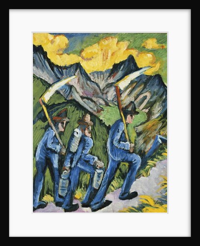 Alpleben, Triptych; Alpleben, Triptychon, 1918 by Ernst Ludwig Kirchner