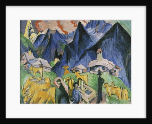 Alpleben, Triptych; Alpleben, Triptychon, 1918 by Ernst Ludwig Kirchner