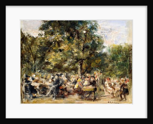 A Garden Restaurant on the River Havel; Gartenlokal an der Havel, 1933 by Max Liebermann