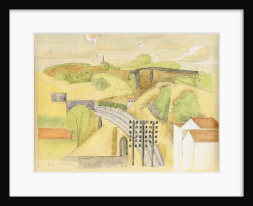 Study for The Meulan Viaduct; Etude pour le Viaduc de Meulan, 1912 by Roger de La Fresnaye