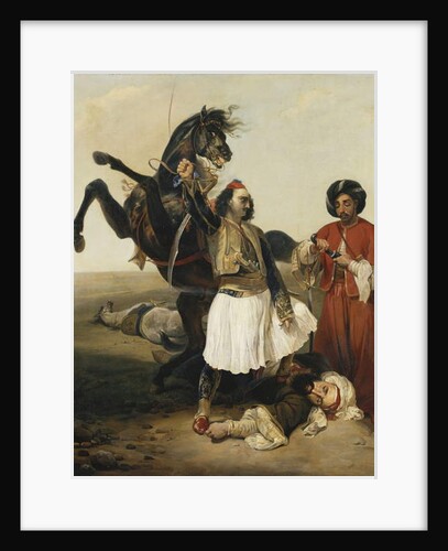 The Giaour, Conqueror of Hassan; Le Giaour, Vainqueur d'Hassan by Emile Jean Horace Vernet