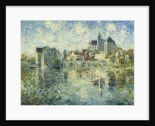 Moret-sur-Loing, the Bridge and the Church by Gustave Loiseau