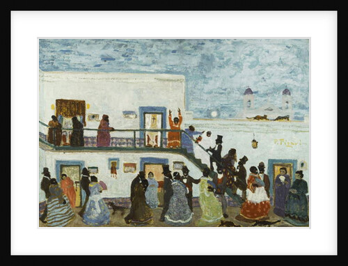 Arriving to Church; Llegando de la Iglesia, by Pedro Figari