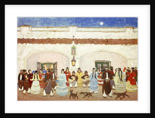 Dancing in the Patio; Baile en el Patio by Pedro Figari