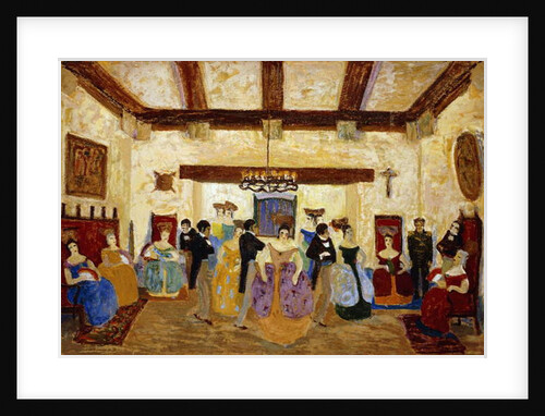 Colonial Meeting; Reunion Colonial by Pedro Figari