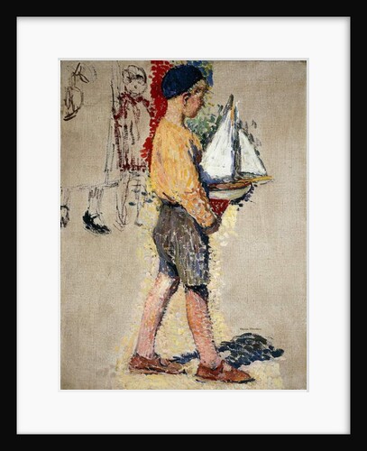 Boy with Boat; Garcon avec Bateau by Henri Jean Guillaume Martin
