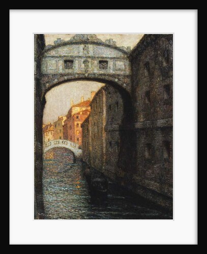 Venice - the Bridge of Sighs; Venise - Le Pont des Soupirs, 1914 by Henri Eugene Augustin Le Sidaner