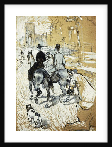 Horse-riders going toward the Bois de Boulogne; Cavaliers se Rendant au Bois de Bologne, 1888 by Henri de Toulouse-Lautrec