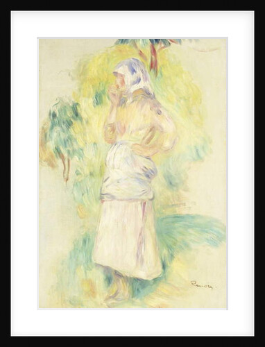 Young Peasant Eating an Apple by Pierre Auguste Renoir